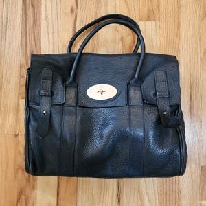 Mulberry Baywater Midnight Blue large tote rose gold metal